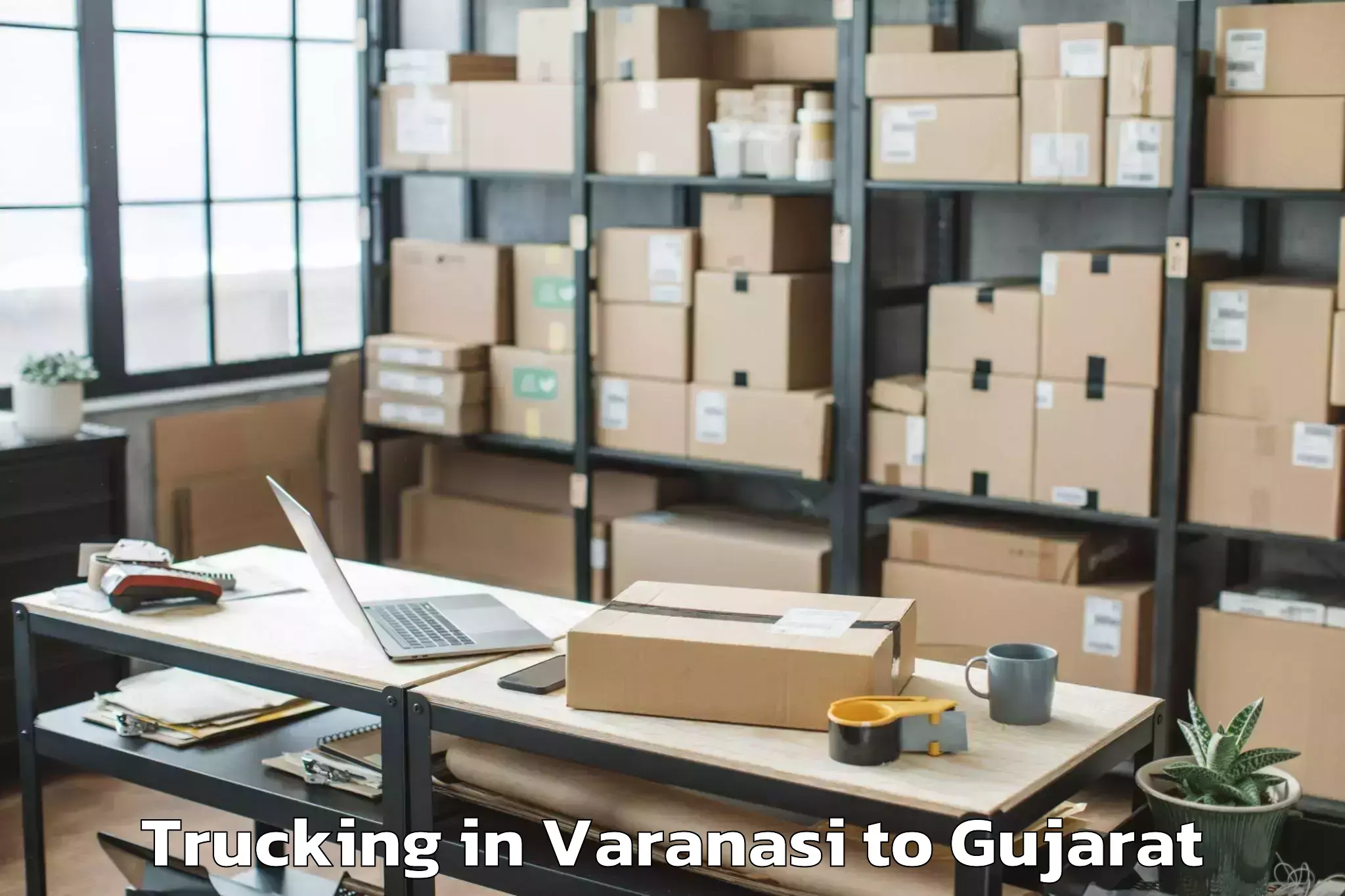 Easy Varanasi to Lunawada Trucking Booking